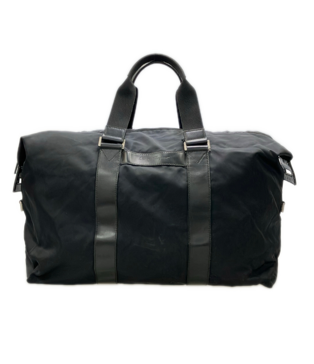 Ferragamo · borsa boston in tessuto nero