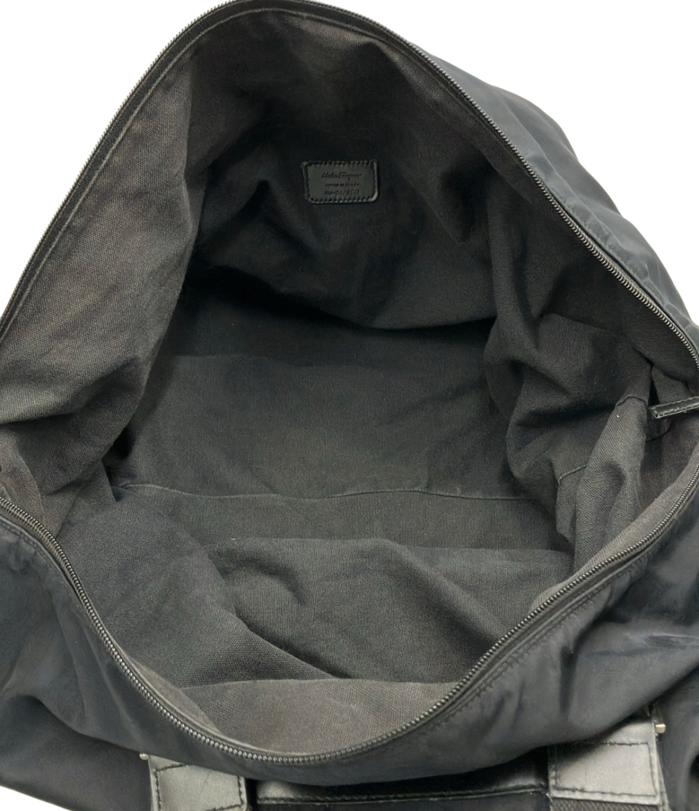 Ferragamo · borsa boston in tessuto nero — vista 5