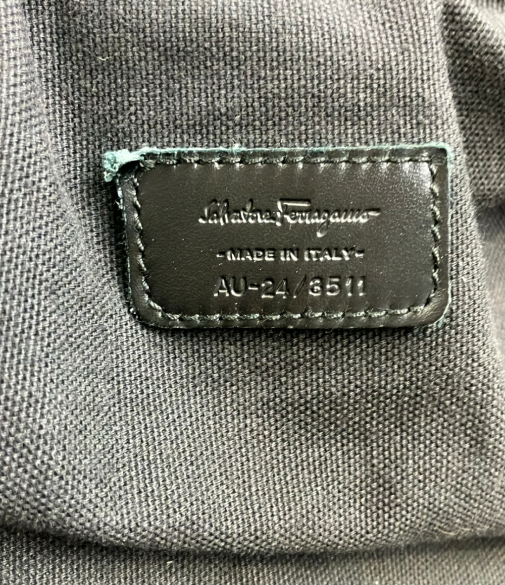 Ferragamo · borsa boston in tessuto nero — vista 6