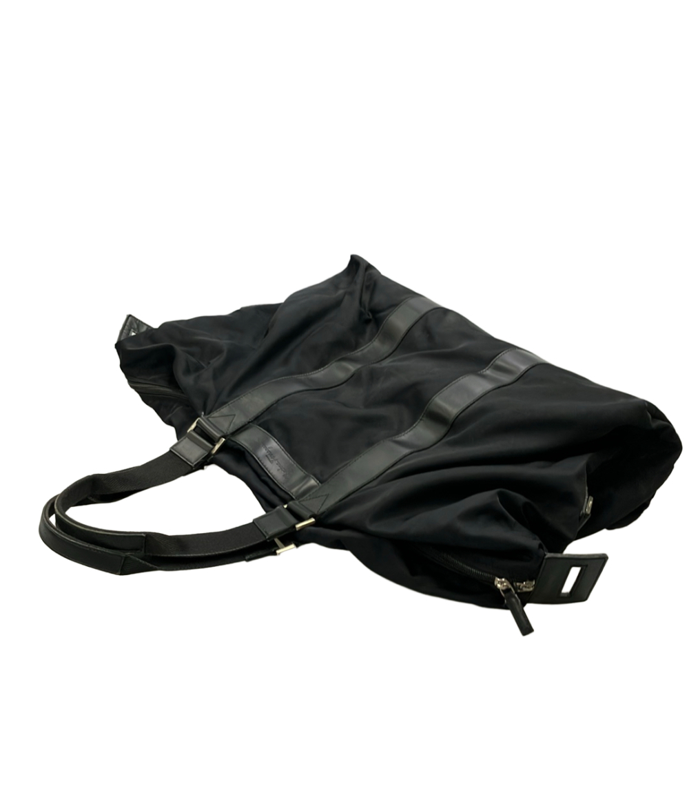 Ferragamo · borsa boston in tessuto nero — vista 7