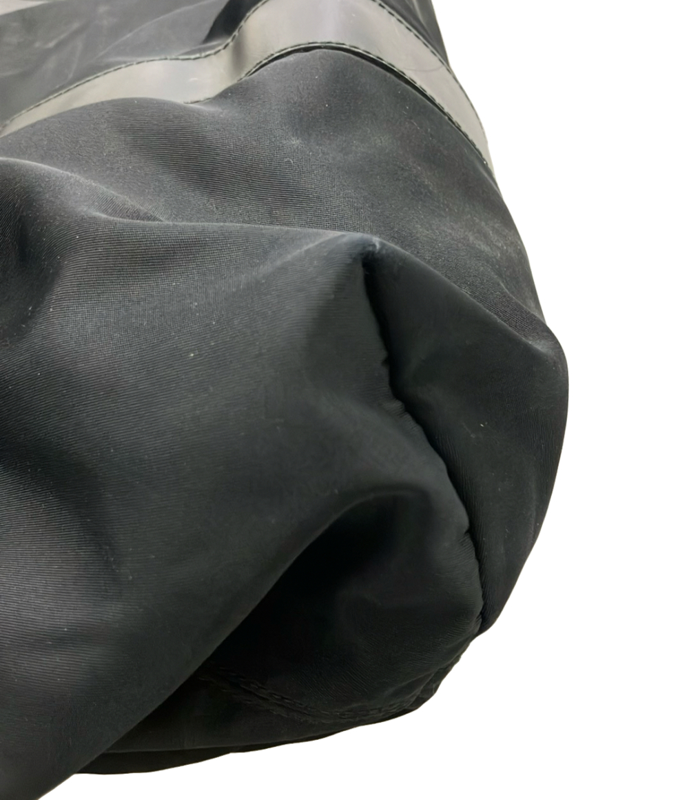 Ferragamo · borsa boston in tessuto nero — vista 8