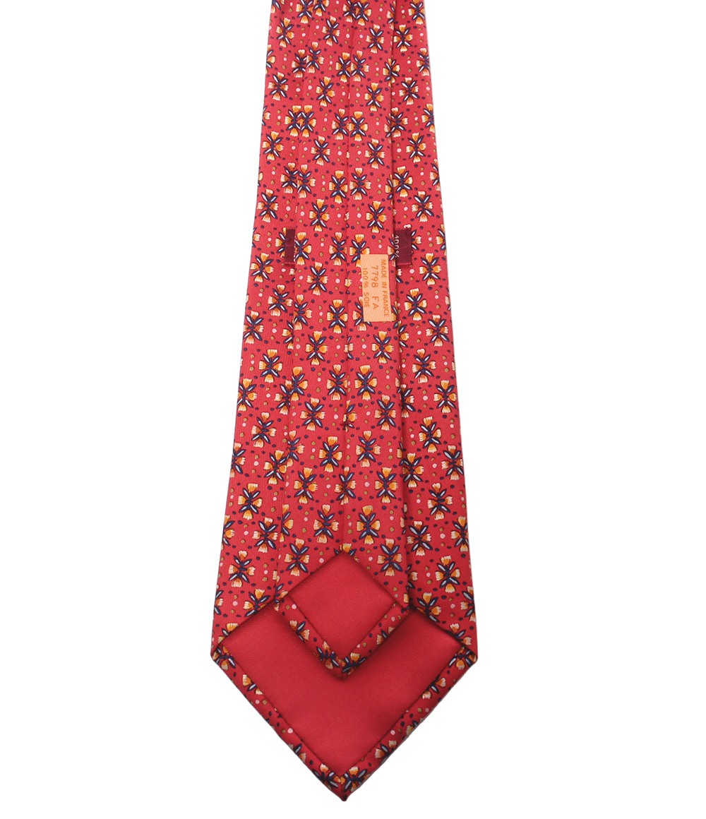 Hermès · cravatta in seta a fiori — vista 3
