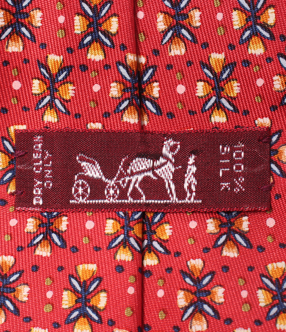 Hermès · cravatta in seta a fiori — vista 4